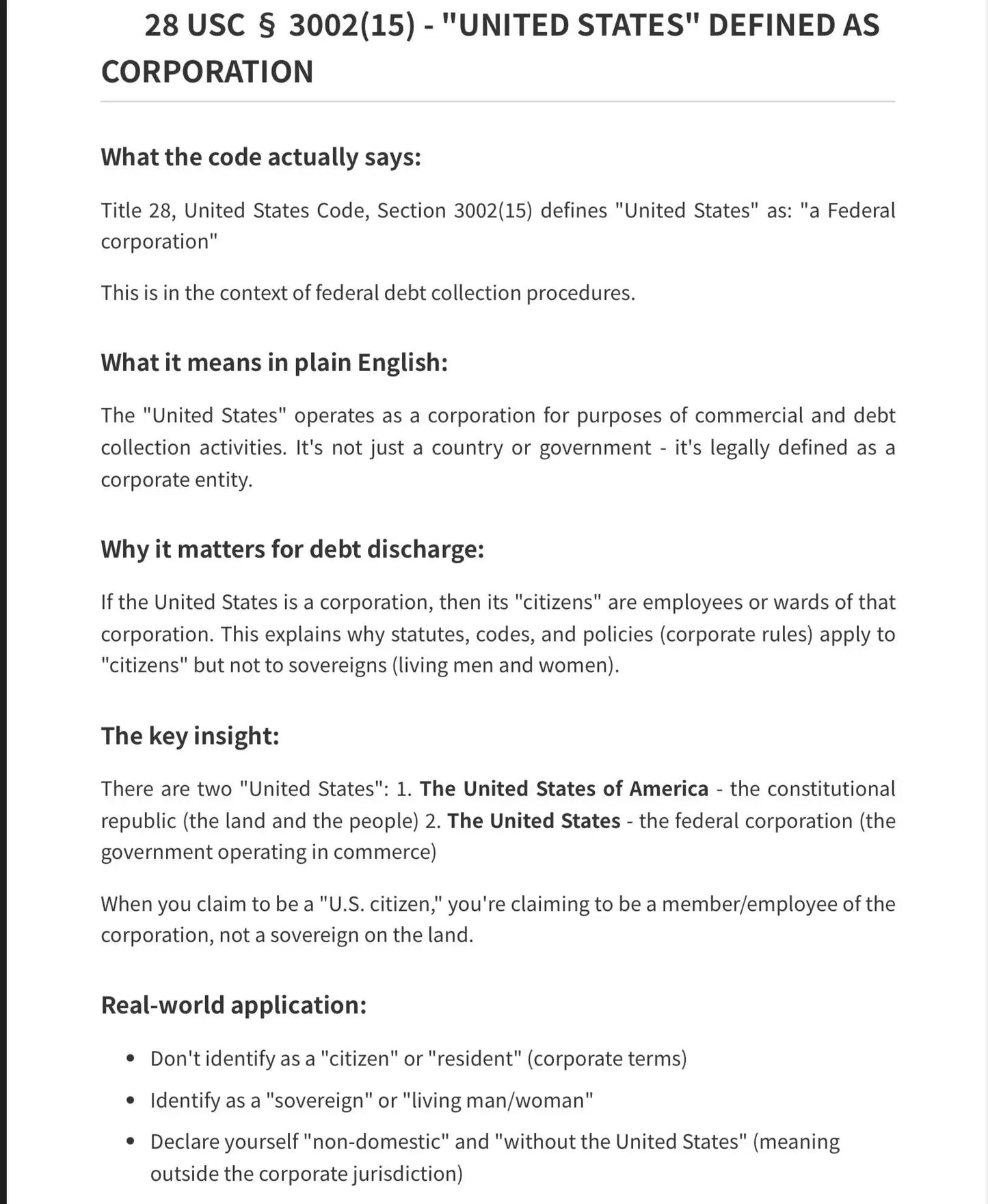 DEBT DISCHARGE CLASS NOV 9th